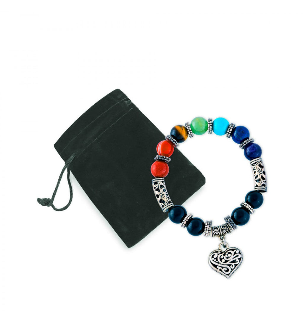 Natural Gemstone Chakra Bracelet for Men & Women