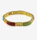 Good Luck Magnetic Bracelet with Natural Gemstones & Chinese Symbols