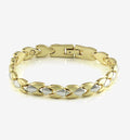 Devine Magnetic Bracelet – Silver & Gold Two-Tone Design with 6 Magnets