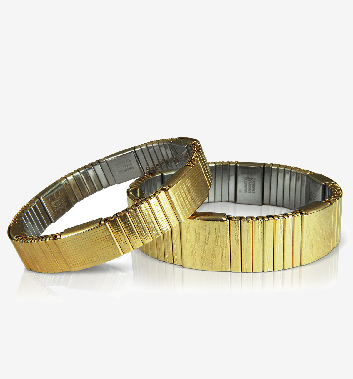 Diamond Dust Magnetic Bracelet – Gold Finish with 5 Embedded Magnets