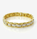 Therapy 7 Magnetic Bracelet – Gold & Silver Two-Tone Design with 7 Magnets